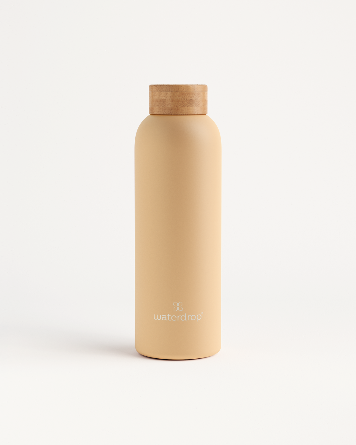 Bouteille Thermo Inox · Bouchon en bambou, by waterdrop®.