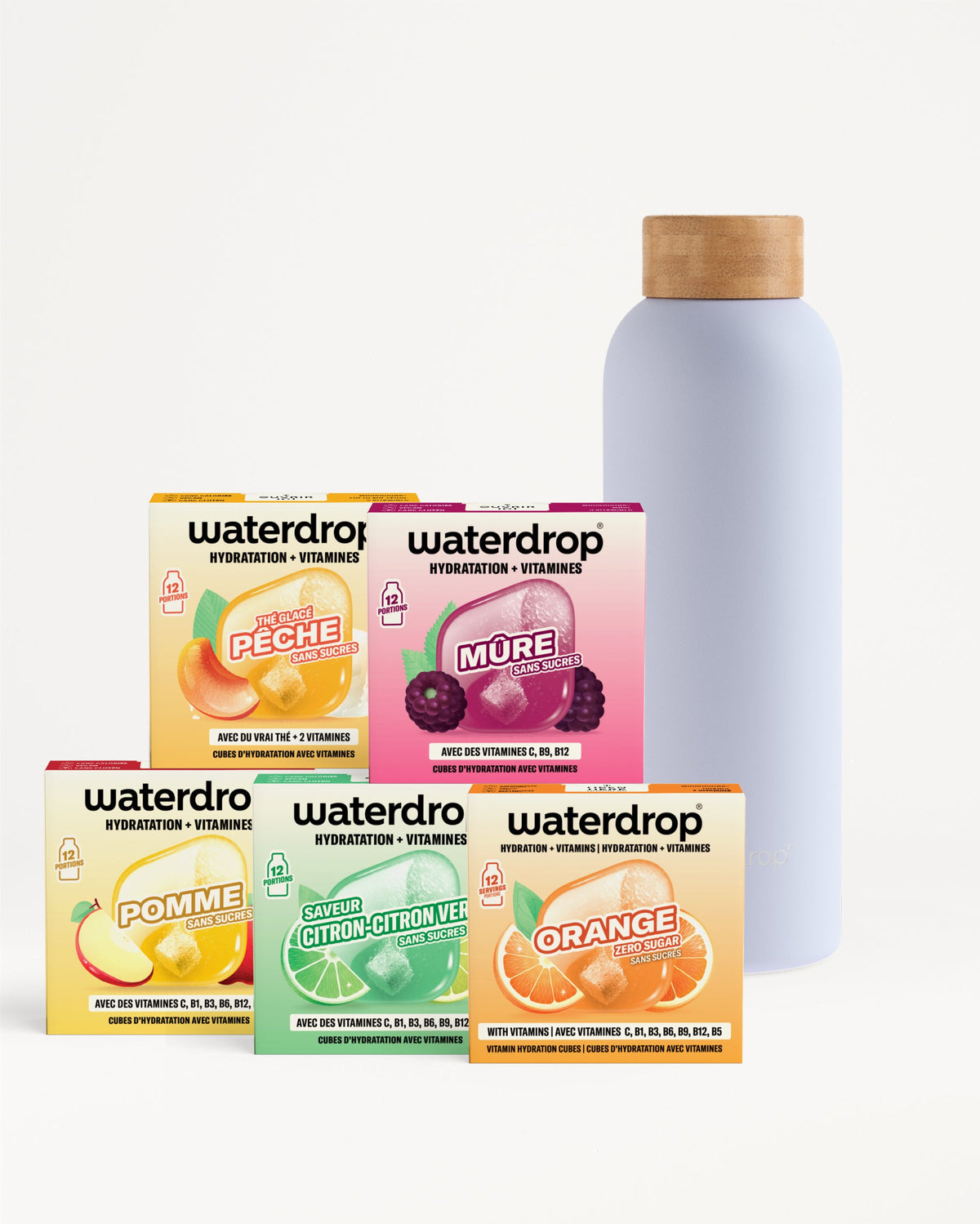 30 Days Starter Set Thermo Steel with vitamin hydration cubes.