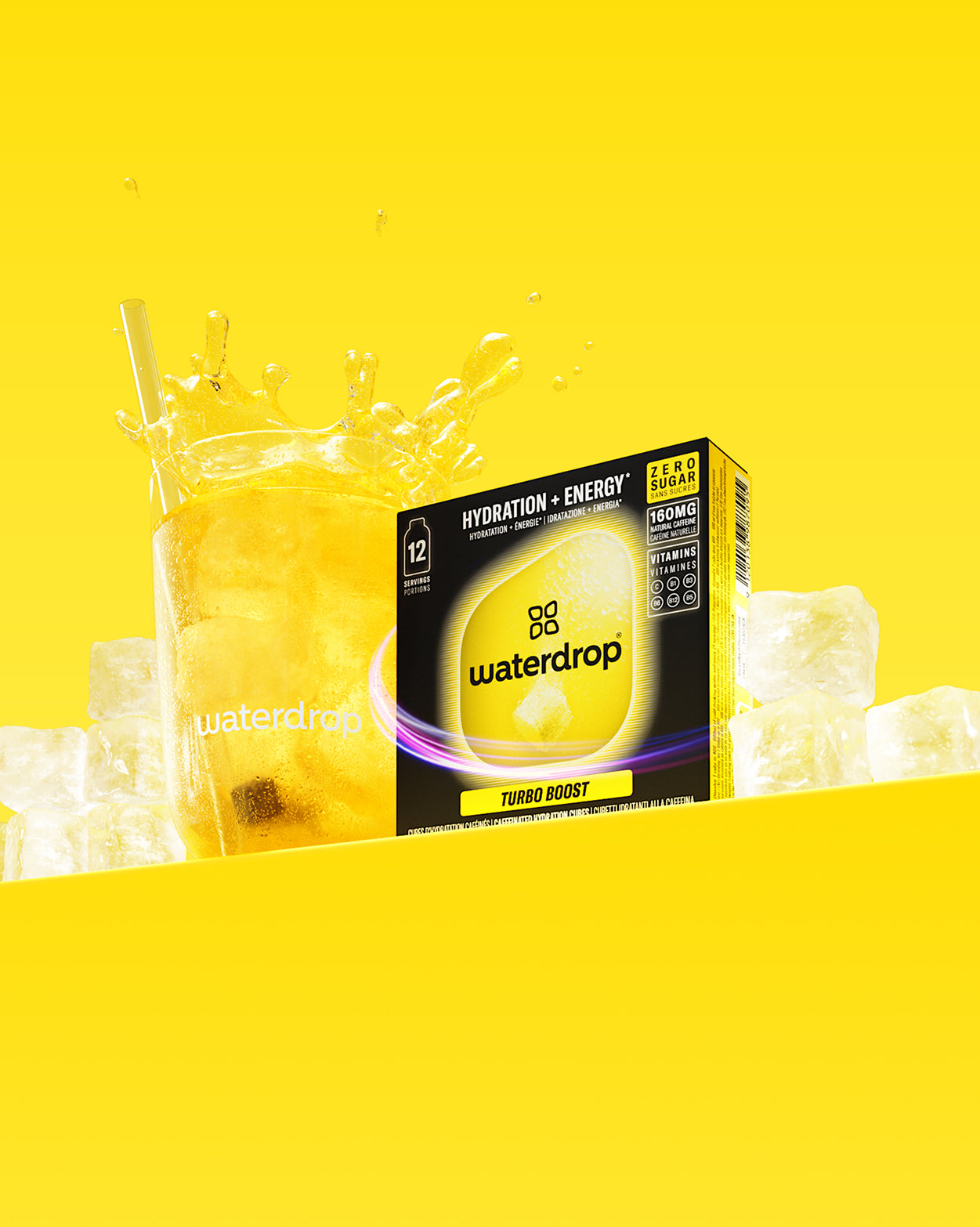 Coffret Microenergy Boost: Zero-sugar energy microdrinks with caffeine and vitamins.