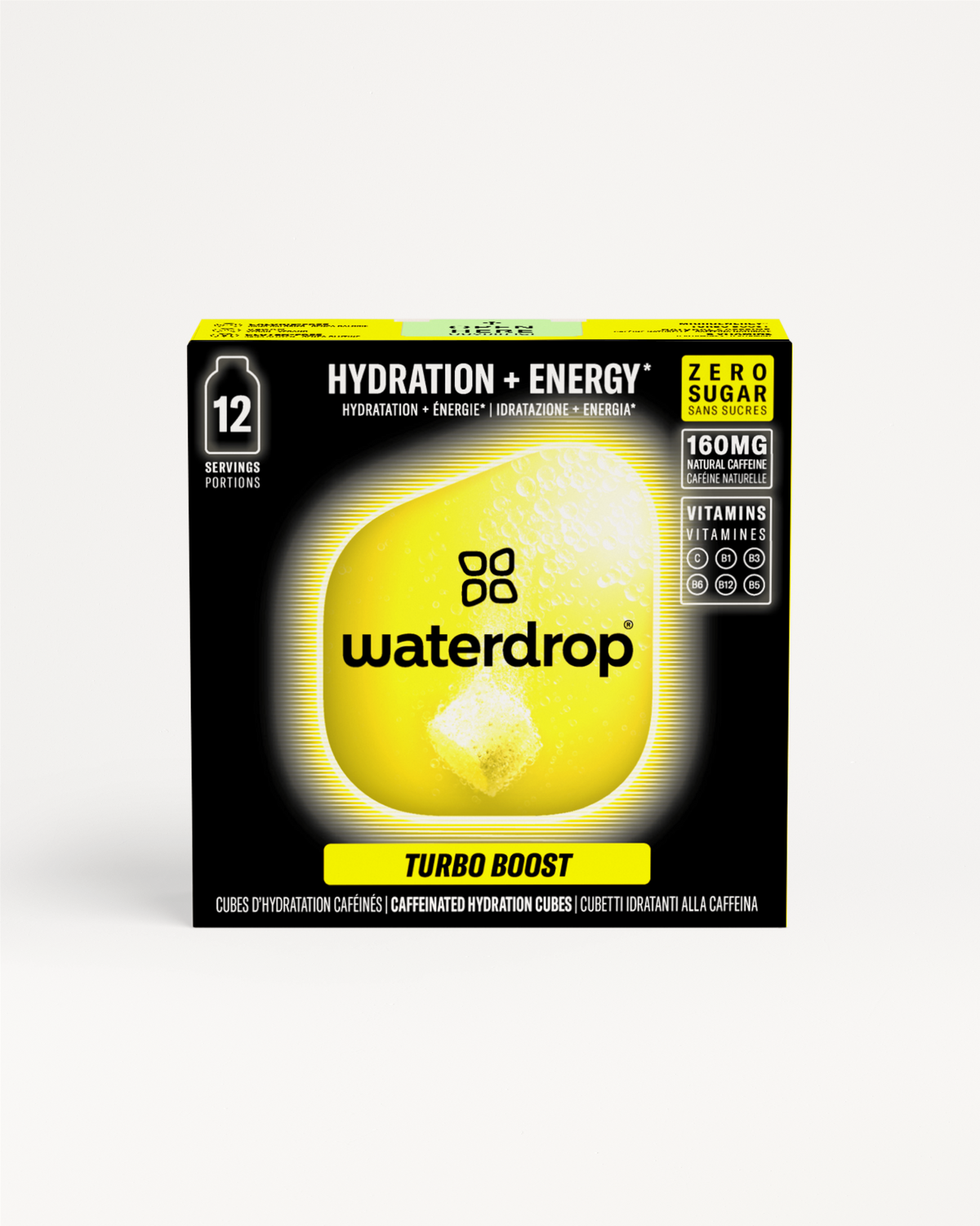 Choisir votre Microdrink: Turbo Boost hydration cubes, 12 servings, zero sugar.