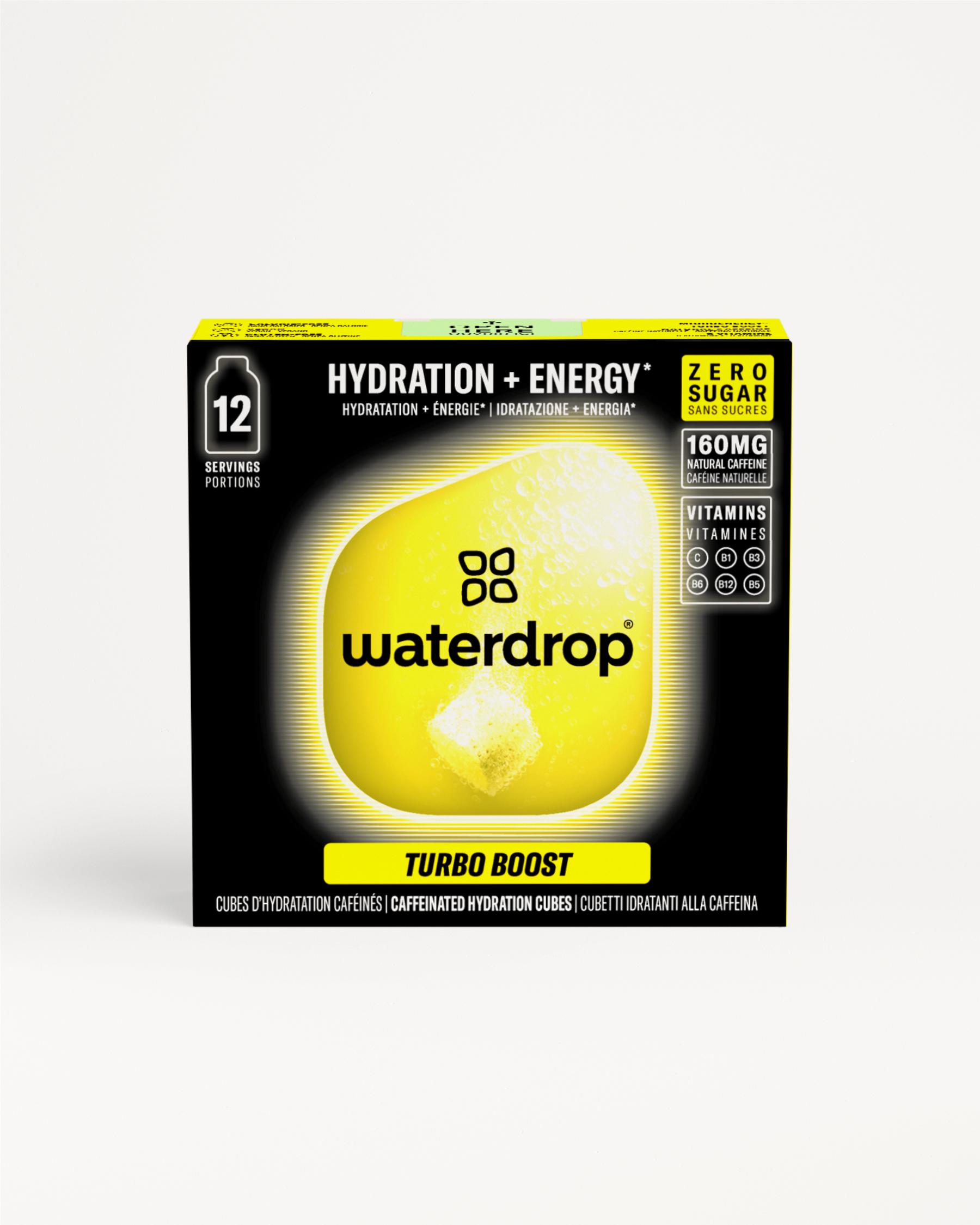 Choisir votre Microdrink: Turbo Boost hydration cubes, 12 servings, zero sugar.